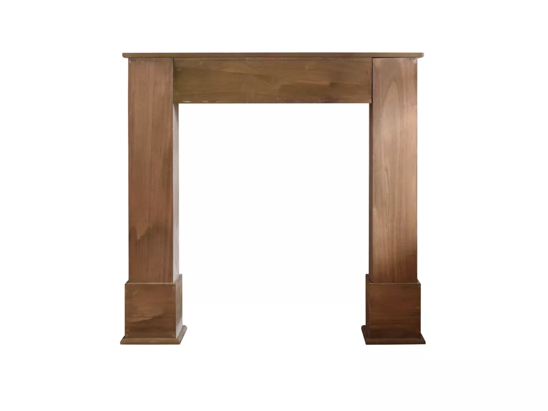Encadrement Cheminée Decorative Bois Marron Shabby 100x105x21