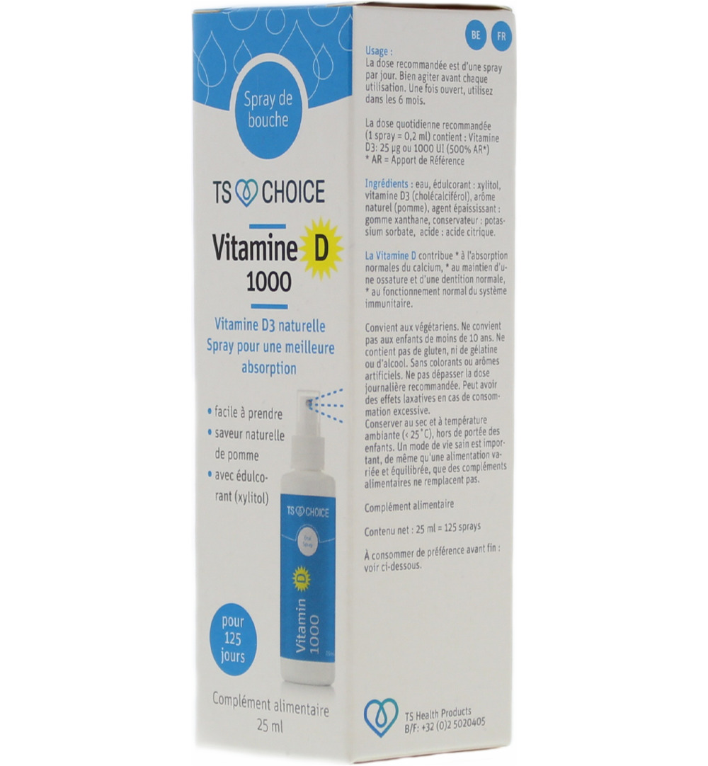 TS Choice Vitaminespray vitamine D 1000 (25 ml)