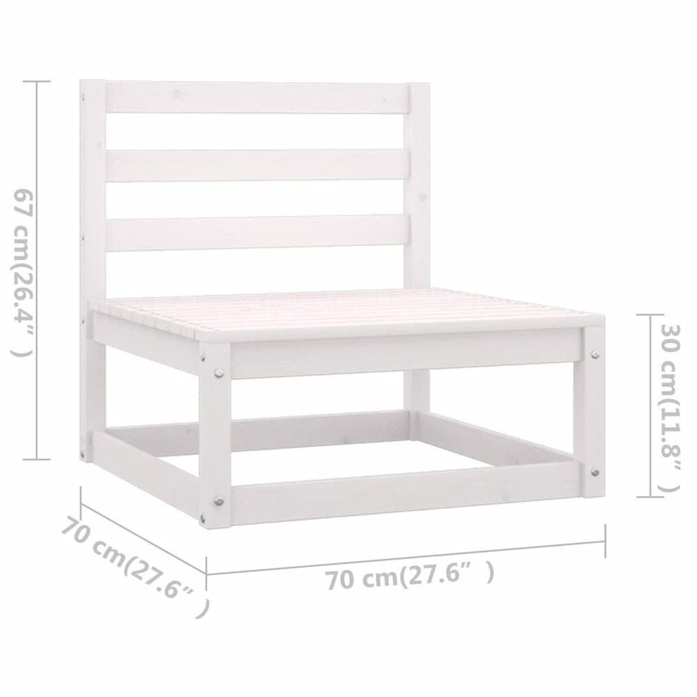 Salon de jardin meuble d'extérieur ensemble de mobilier 9 pièces avec coussins bois de pin massif