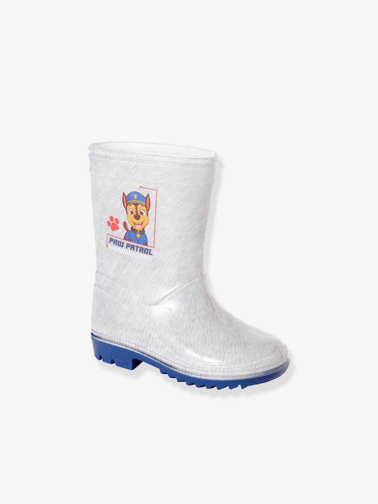 Botas de chuva Paw Patrol®, lisas, vermelho escuro com estampas.
