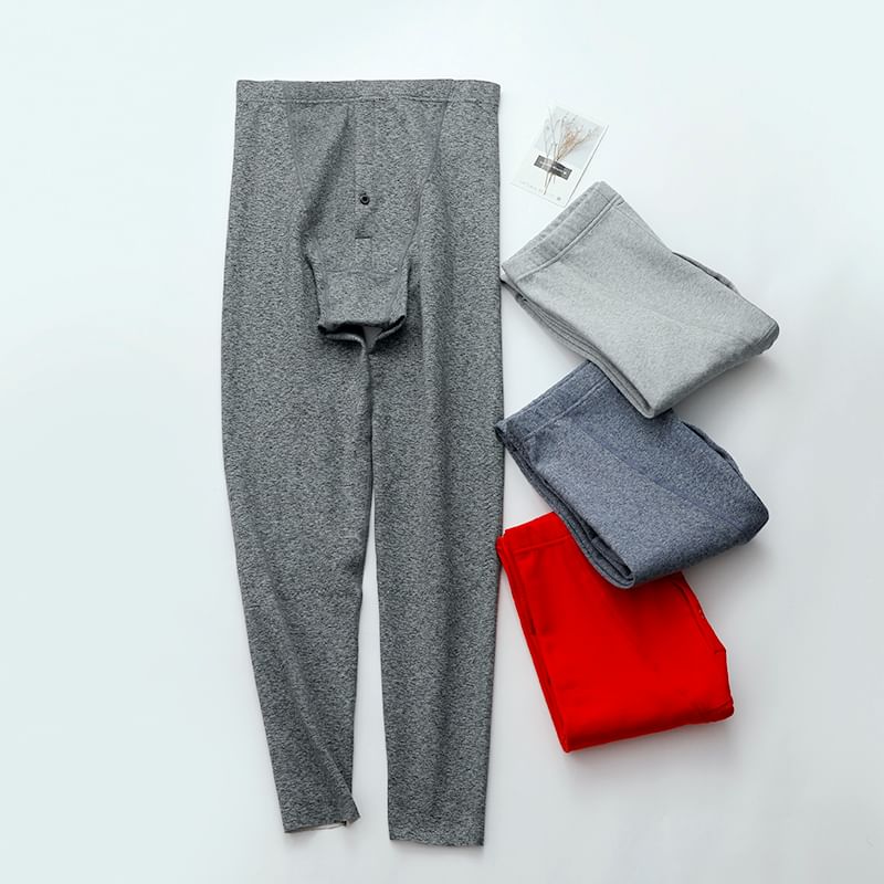Finlies - Matching effen fleece-gevoerde leggings (verschillende ontwerpen)