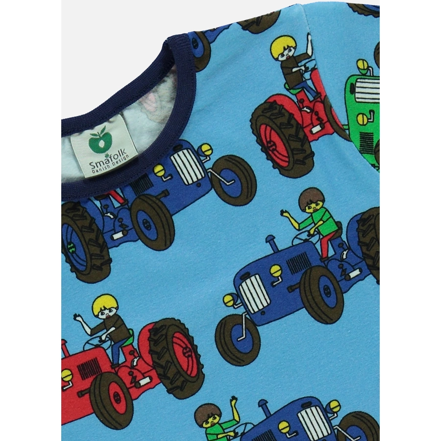Smafolk T-Shirt Tractor blue grotto