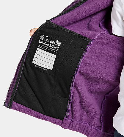 Didriksons Fleecejacke - Muskatnuss - Grape