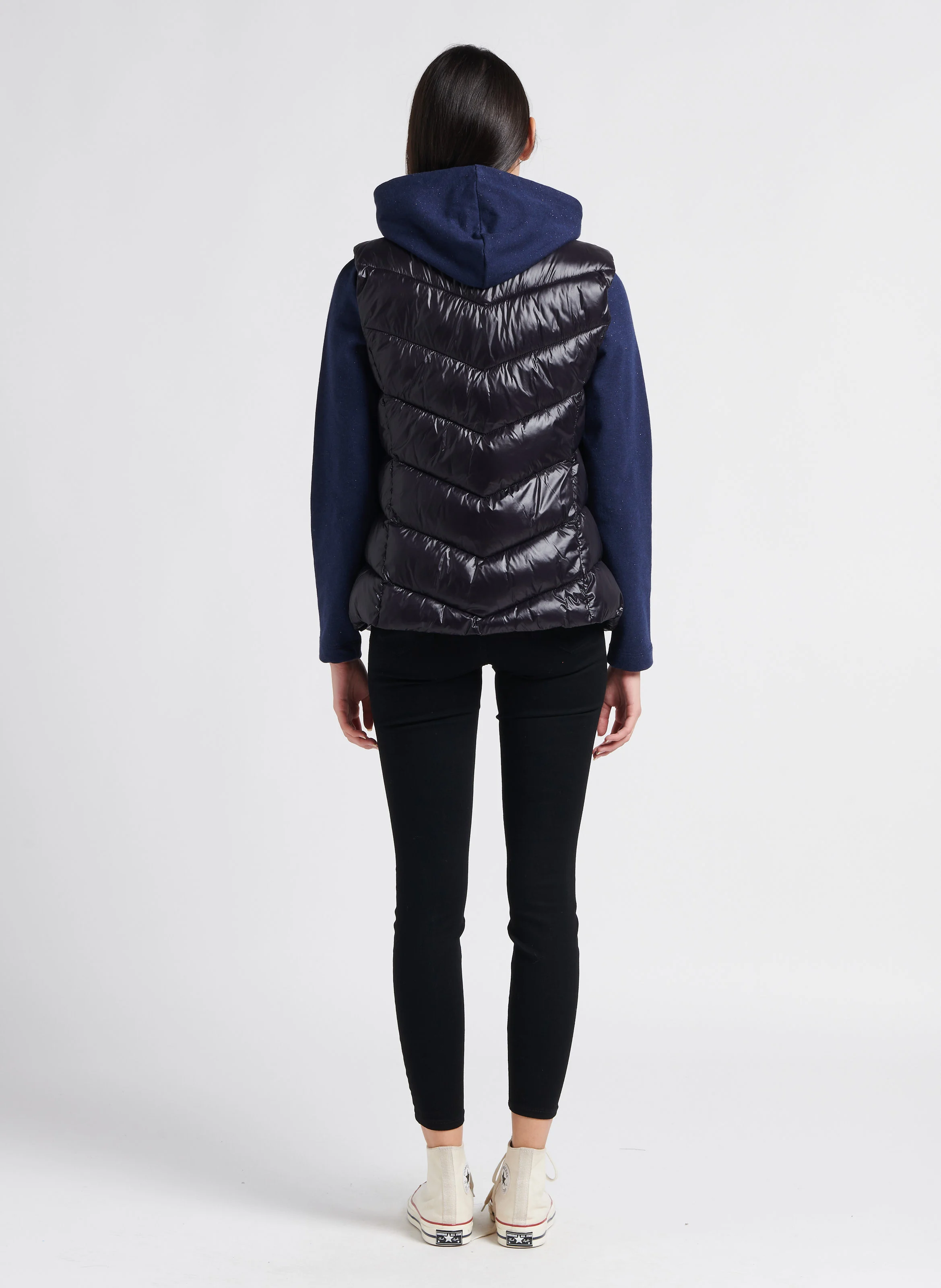 Jean slim taille haute | Noir
