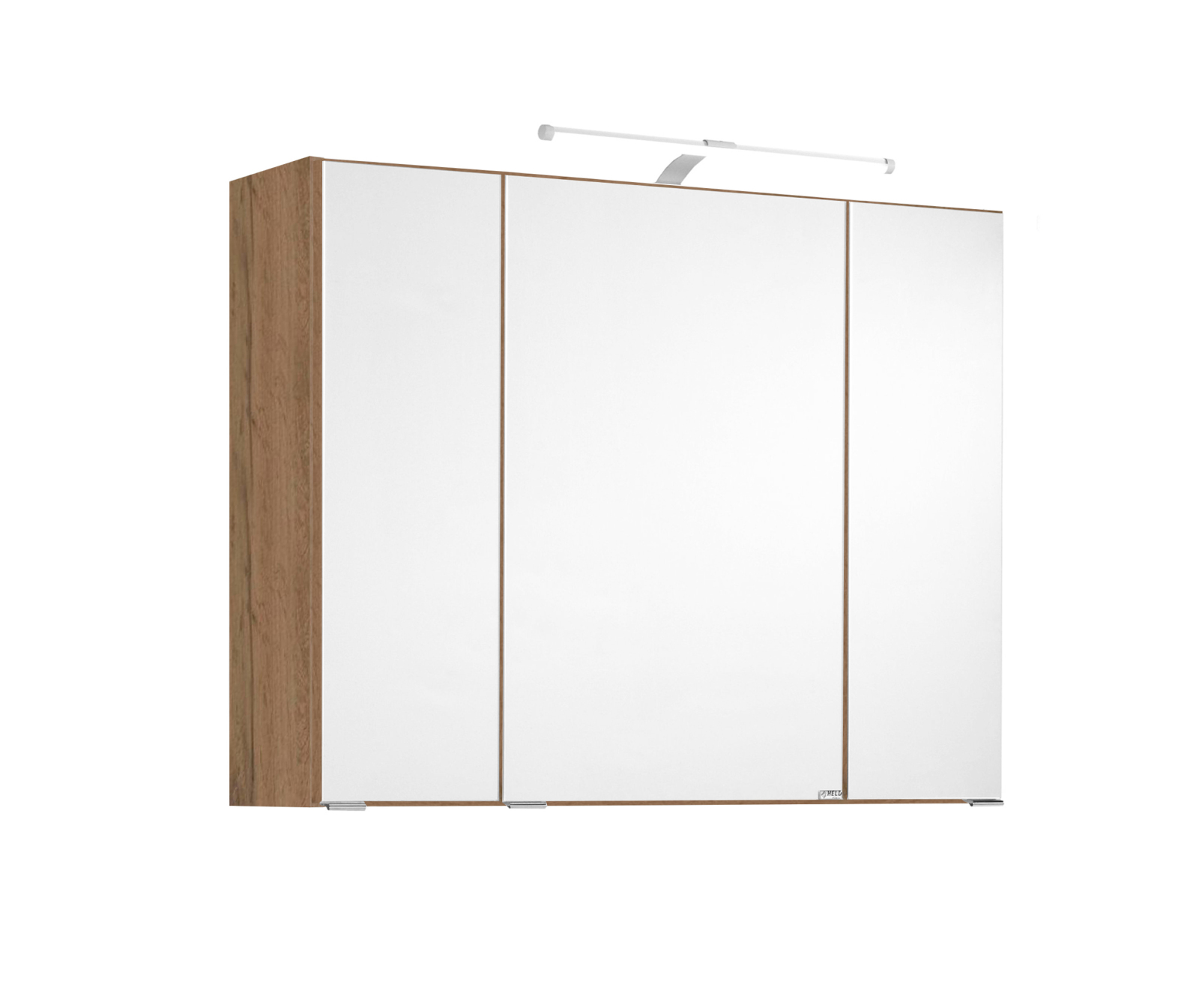 3D-Spiegelschrank BOLOGNA - Wotan Eiche - 80 cm breit