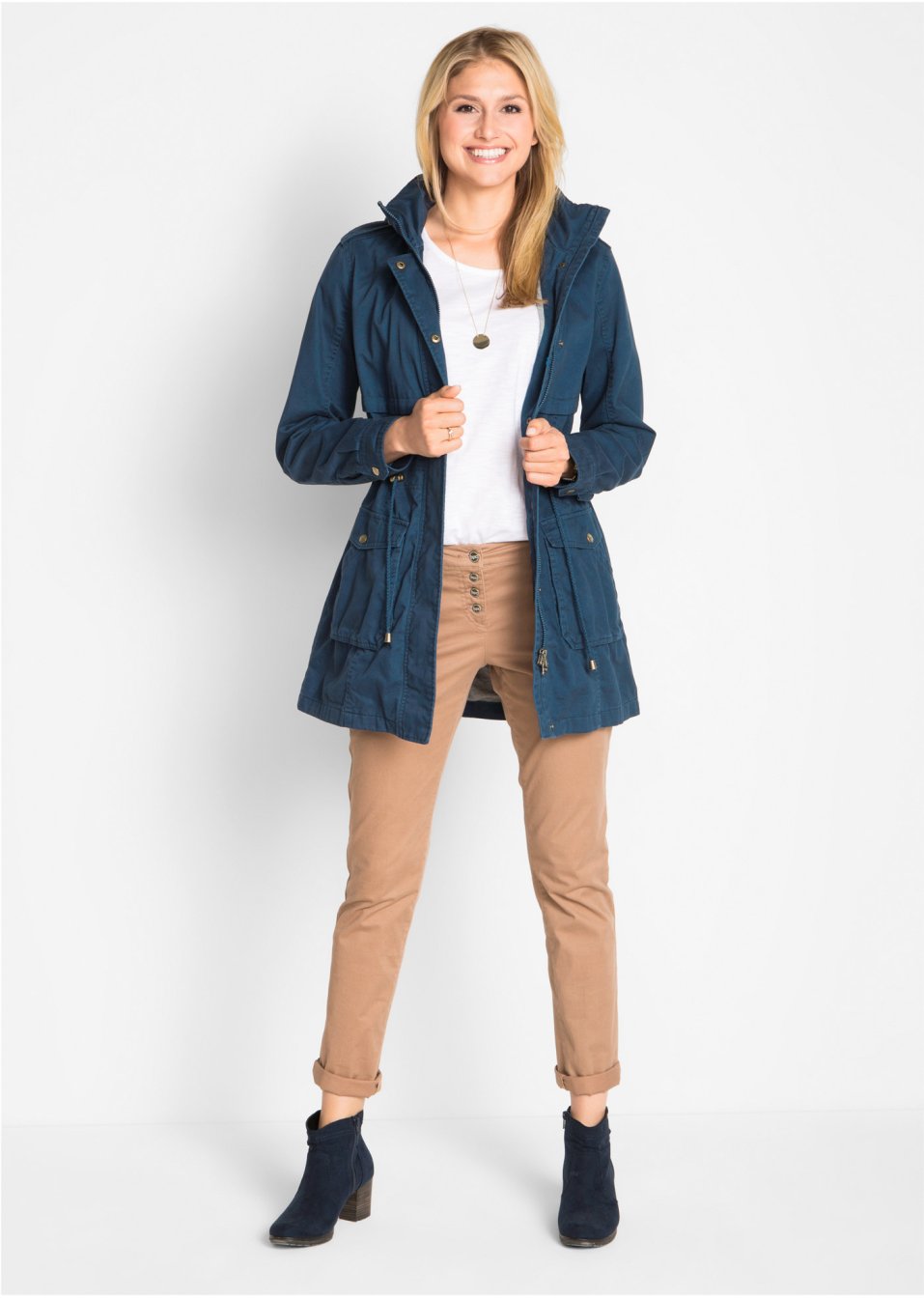 Parka coton avec doublure jersey