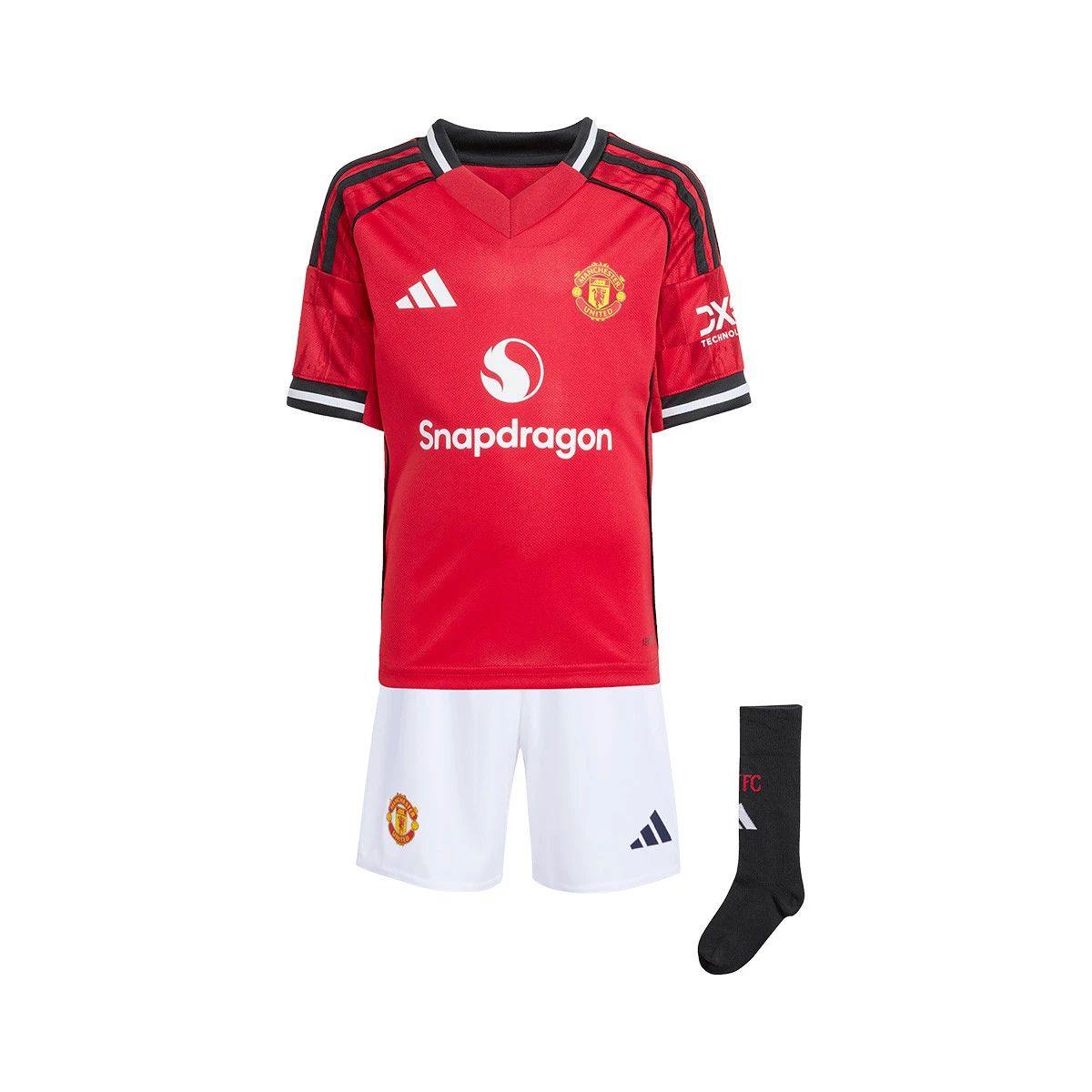 Conjunto adidas Manchester United Primeiro Equipamento 2025-2026 Criança
