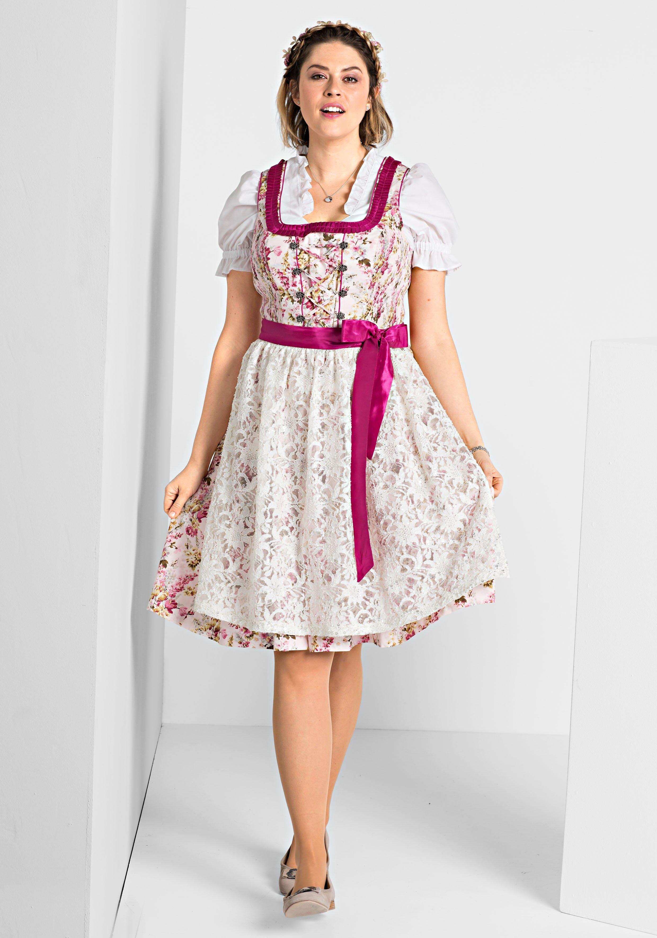 Dirndl mit Schürze und Bluse 3tlg.