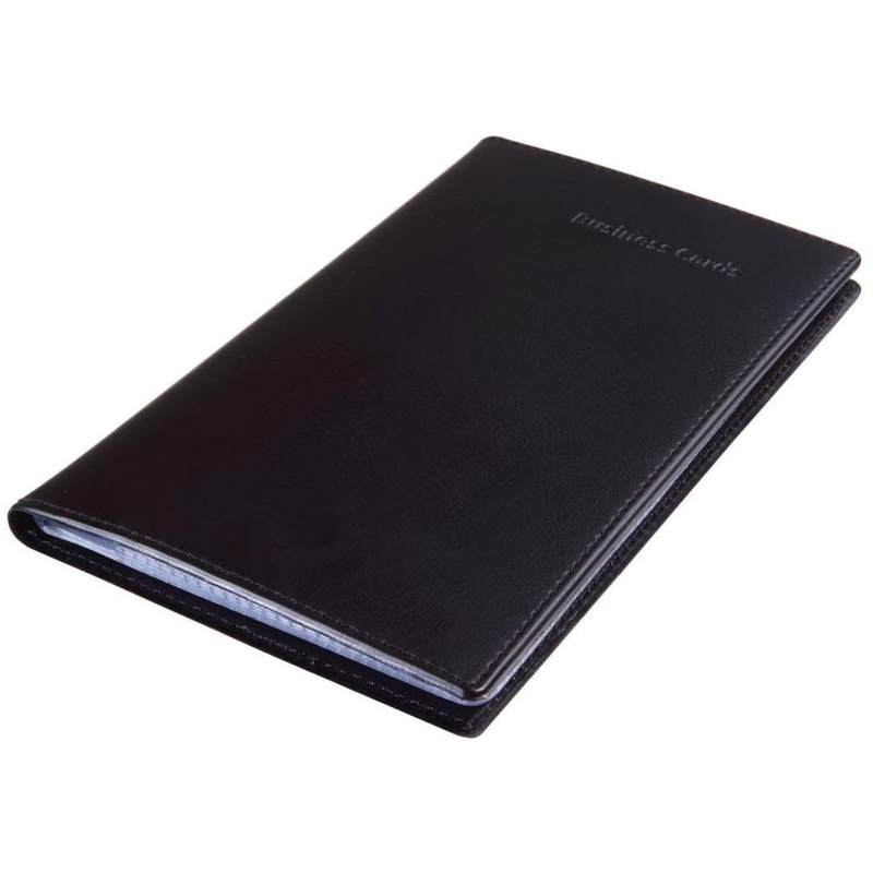 Sigel Visitenkartenalbum, 20 Taschen, schwarz