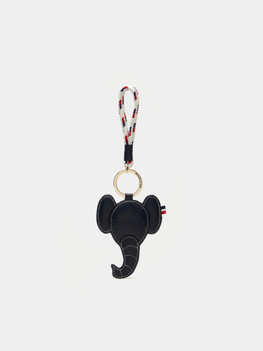 Porta-chaves elefante 100% pele