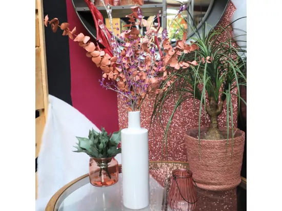 Branche de Fleurs «Cristal» en verre violet 90 cm