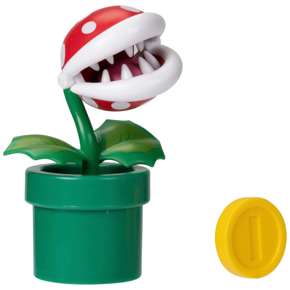 Nintendo Super Mario 10 cm Piranha-Pflanzenfigur mit Münze