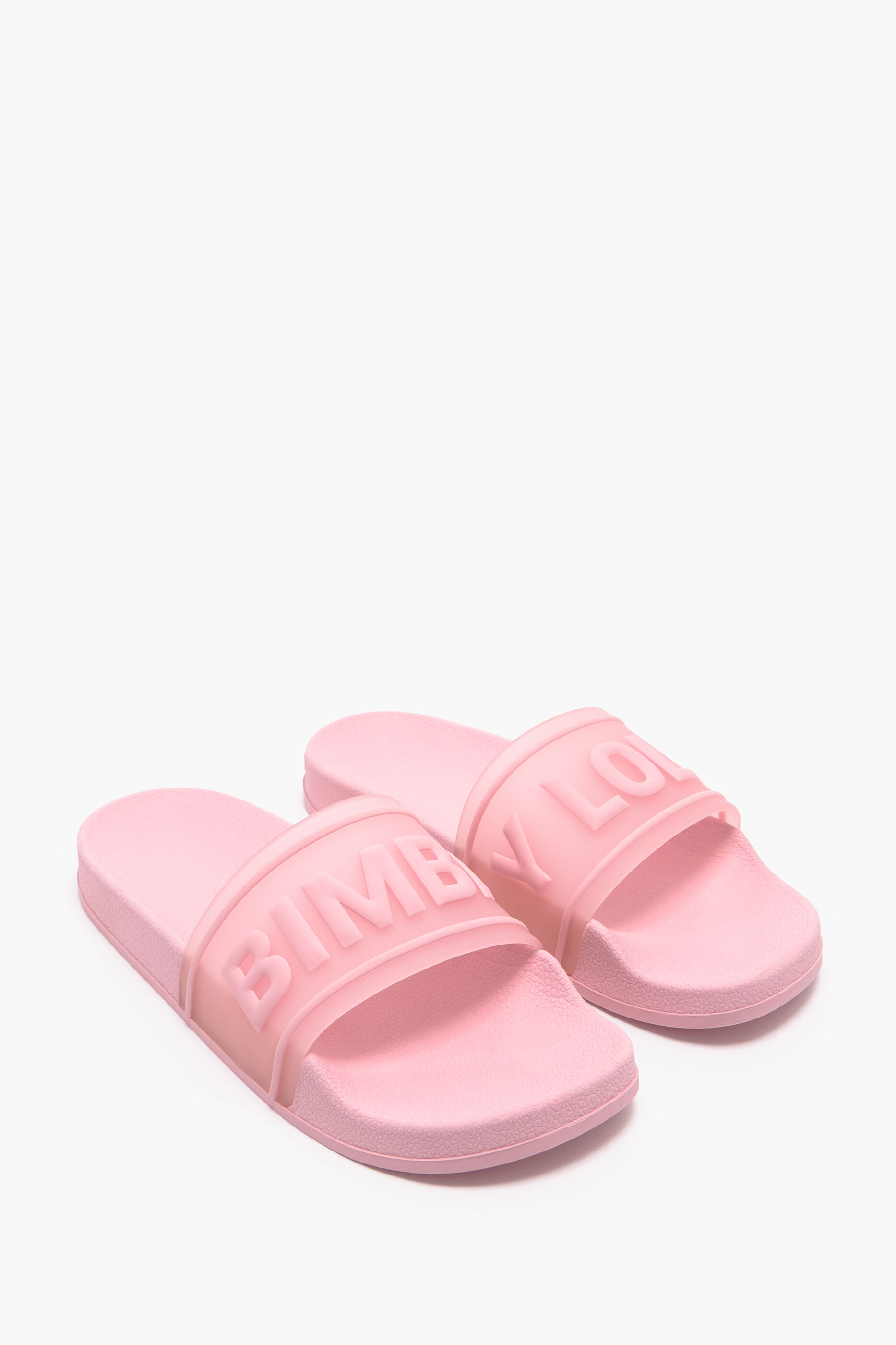 Chinelo rosa com logo