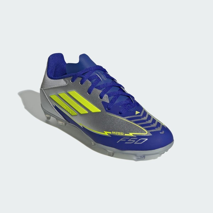 adidas F50 League FG/AG La Vida Rapida - Argenté/Jaune/Bleu Enfant