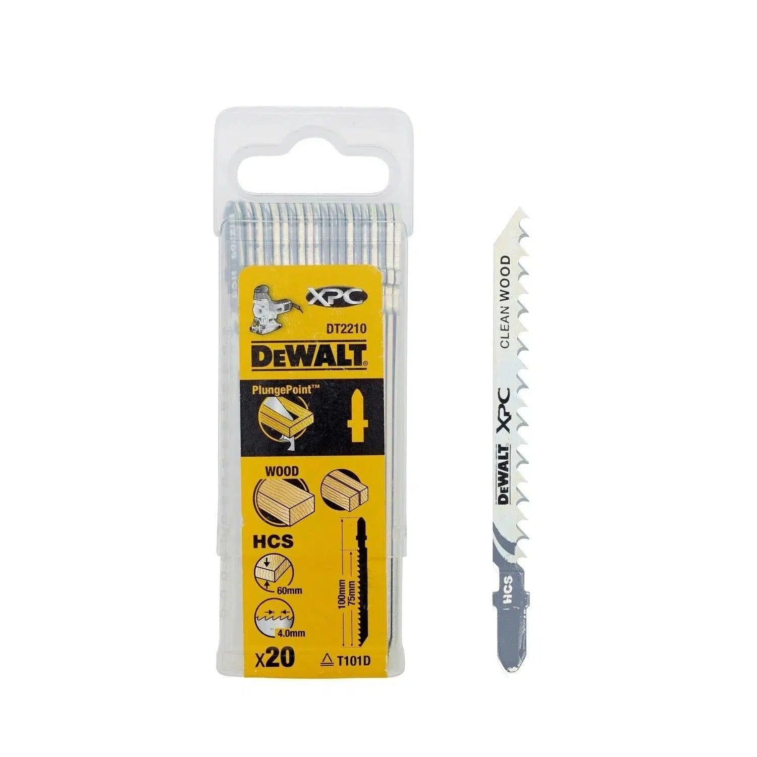 DeWALT DT2210 T 101 D Decoupeerzaagblad voor Hout VE=20