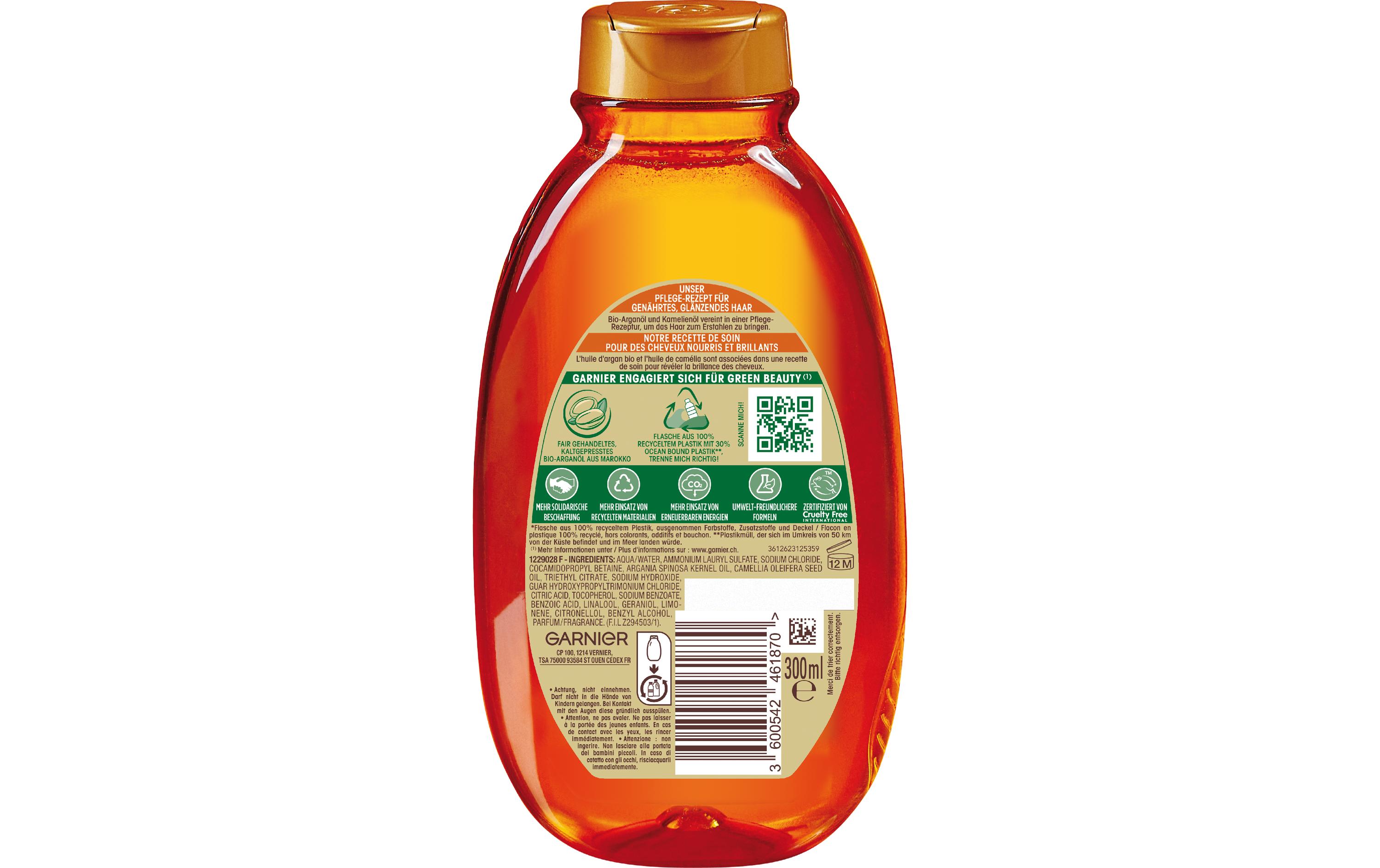 Shampoo Kamelie- und Arganöl 300 mlPflegendes Haarshampoo für trockenes Haar