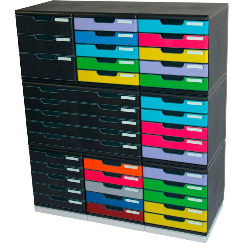 Module de classement Exacompta Modulo Ecoblack 5 tiroirs