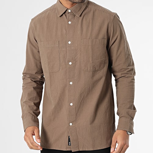 Chemise Manches Longues Life Regular Marron