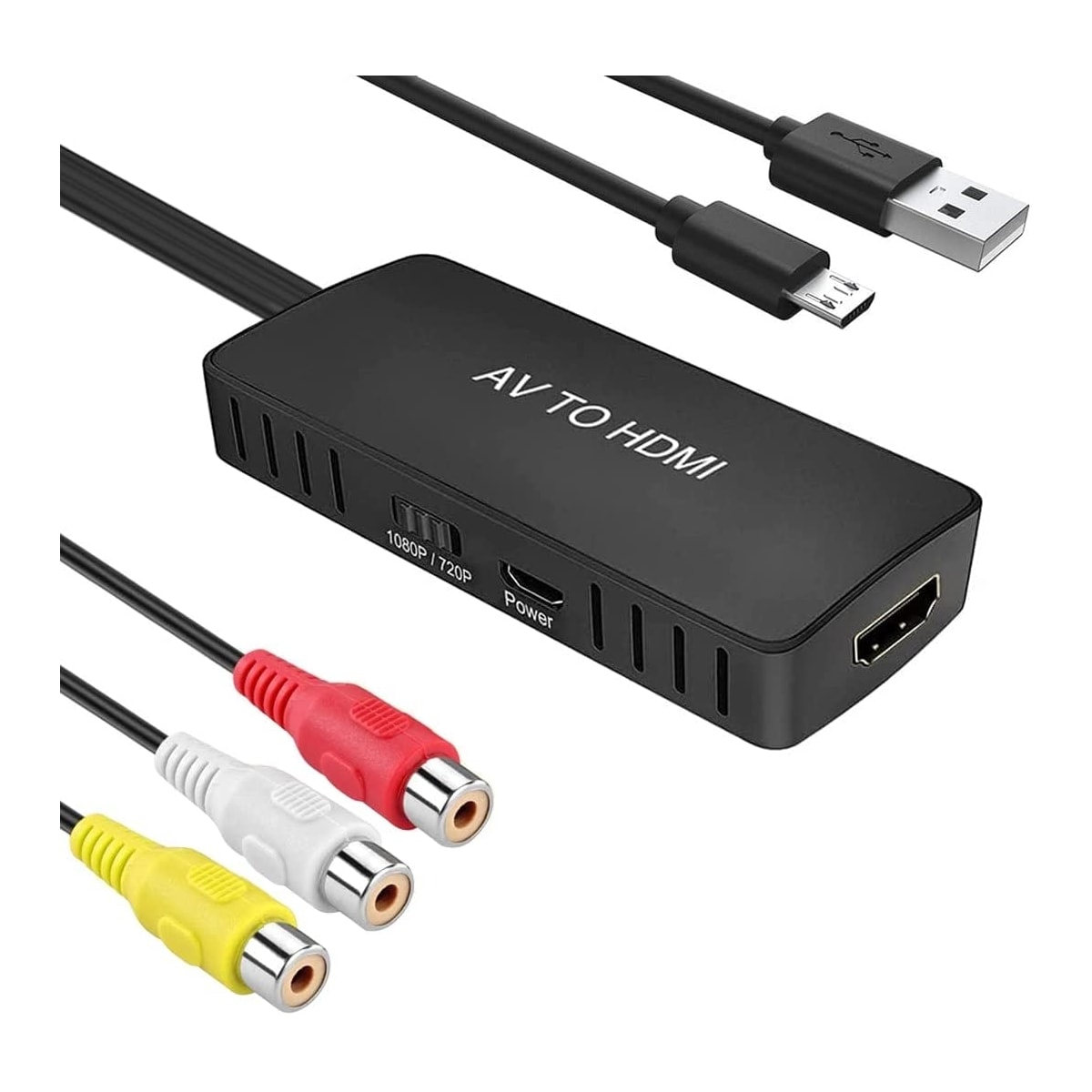 NÖRDIC Composite Video av HDMI-adapteren 3xrca og CVBS Converter 1080p i 60Hz 1M