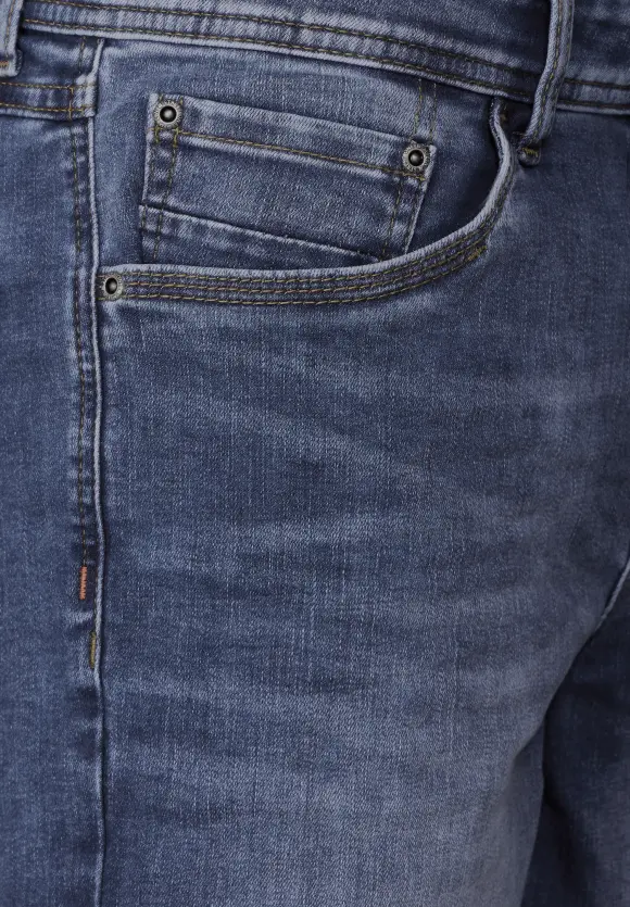 Regular Fit Jeansshorts - indigo blue wash