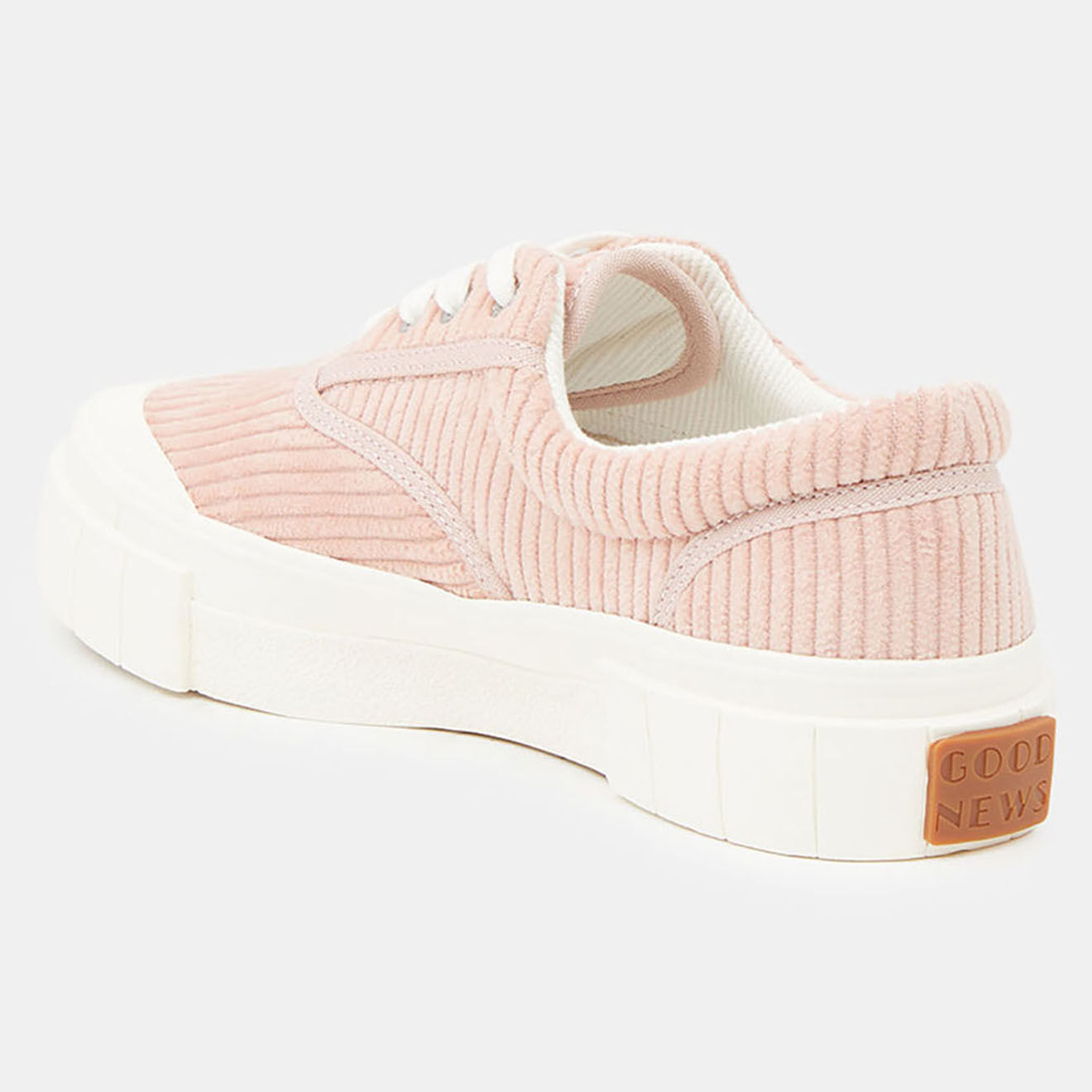 Good News Baskets en Coton Bio effet velours Courtney rose clair
