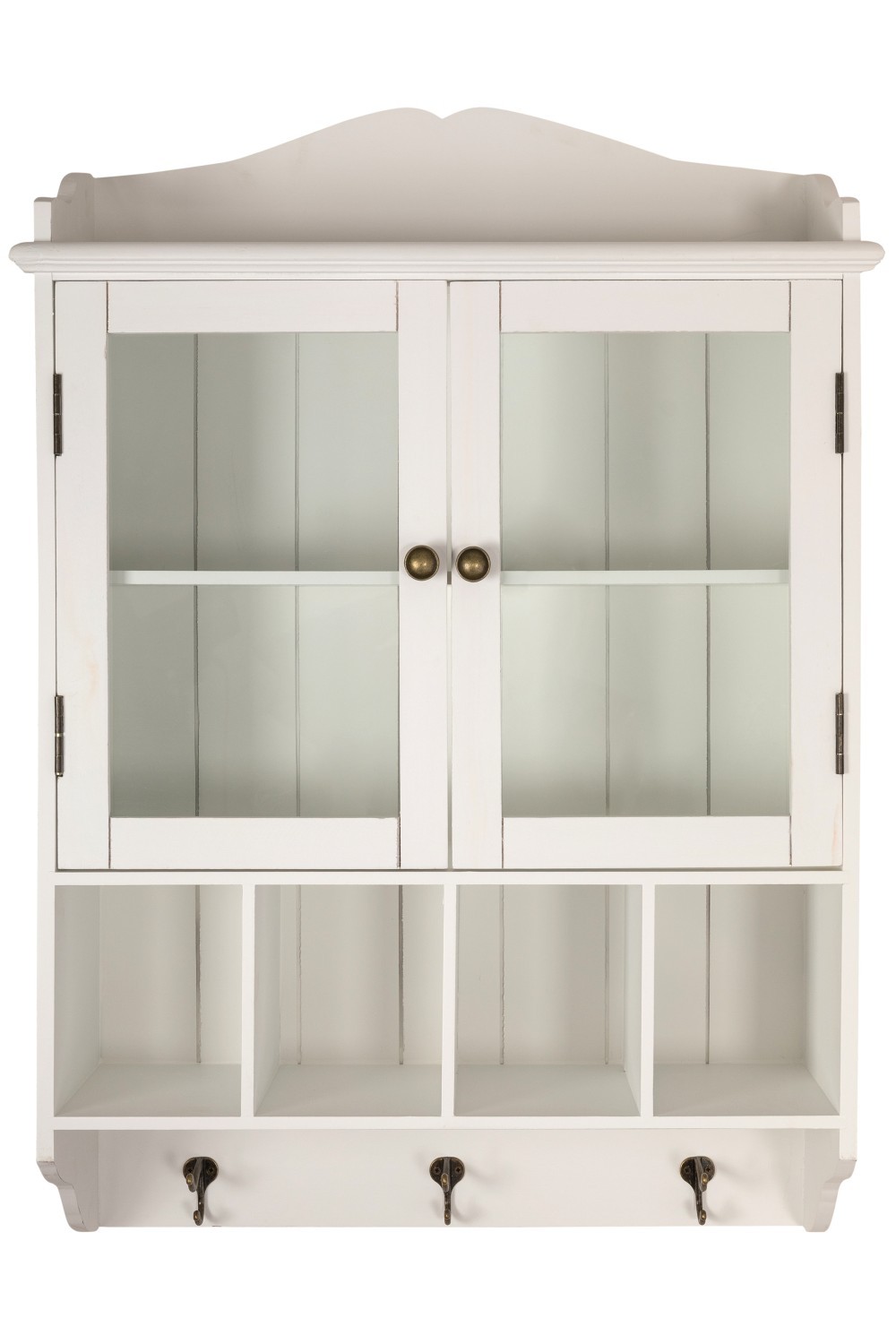 Wandablage LILLY - weiß - mit Glastüren