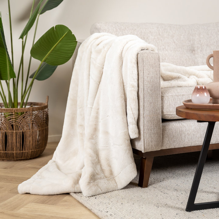 Wasbaar plaid - Otis Creme | Comfortabel zacht en warm!