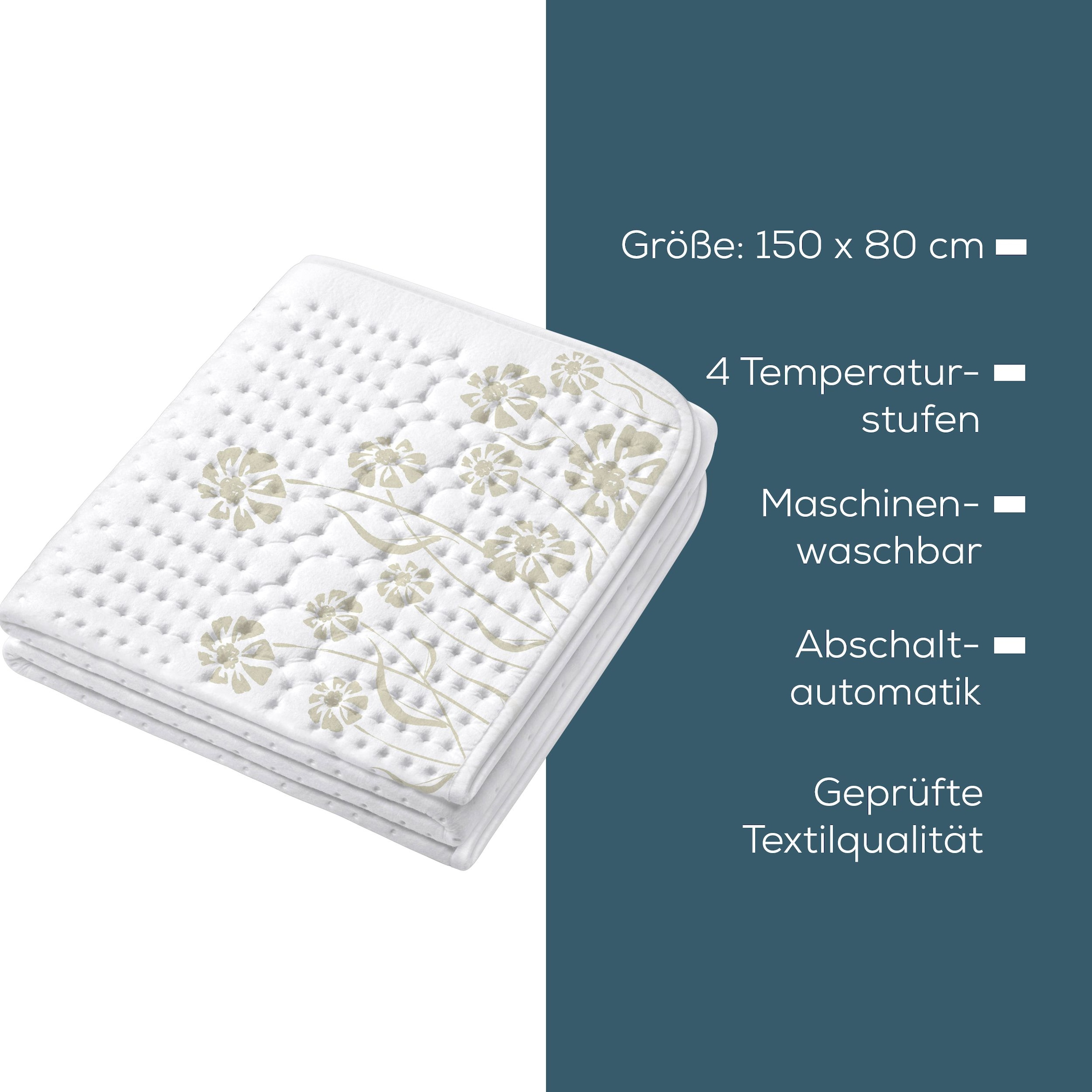 BEURER Wärmeunterbett »UB 60 für ein kuschelig warmes Bett, 150 x 80 cm« Mit 4 Temperaturstufen, maschinenwaschbar bei 40°C