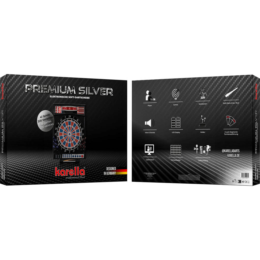 Premium Silver Electronisch dartbord (adapter)