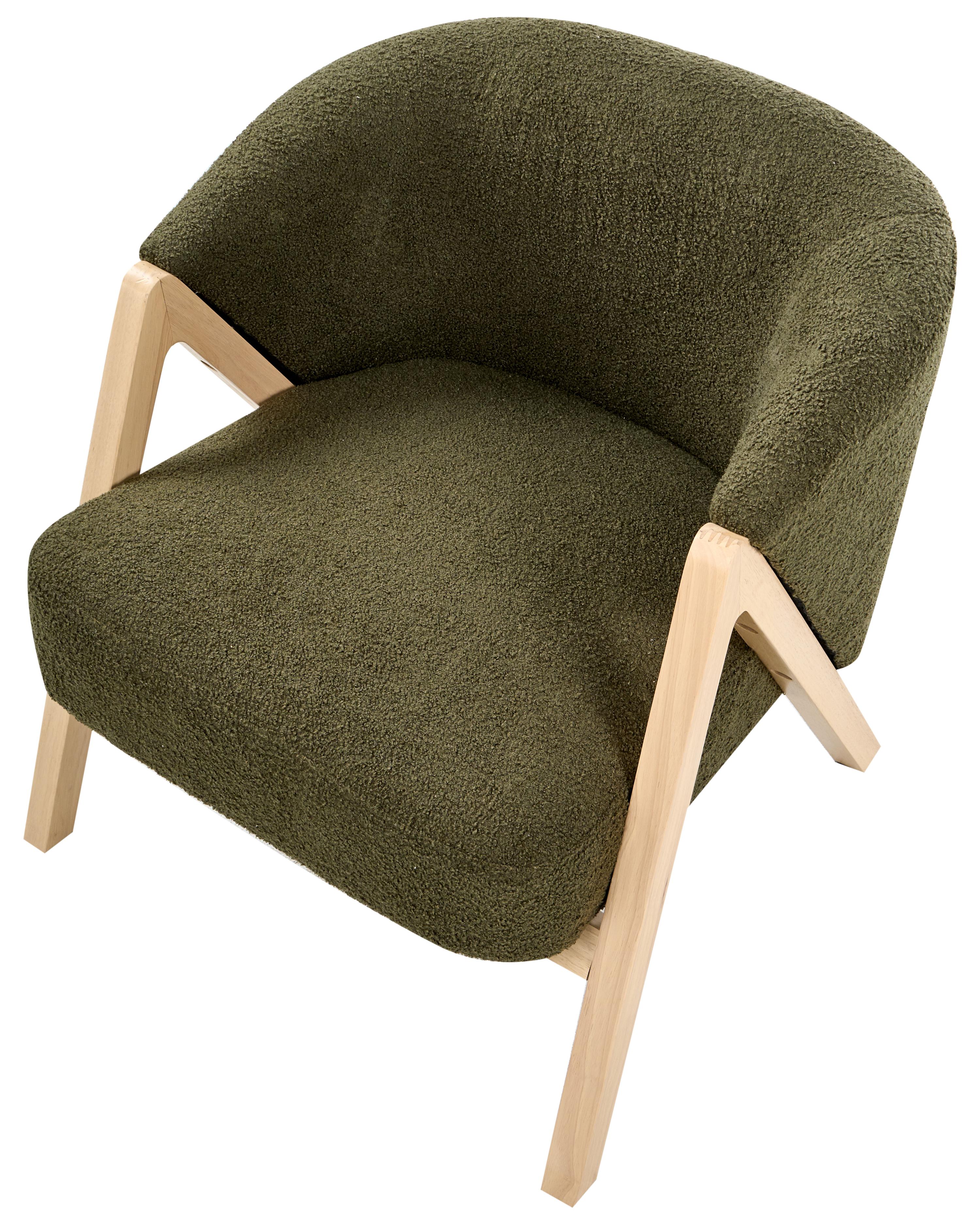 Fauteuil SKEI Bouclé Donkergroen