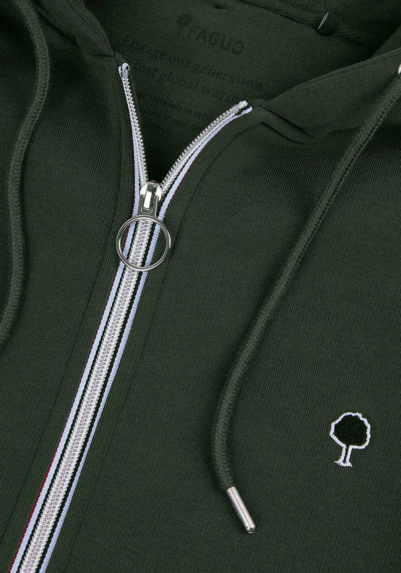 Faguo Zip-Pullover Mesnil Sweat Knit Dark Green