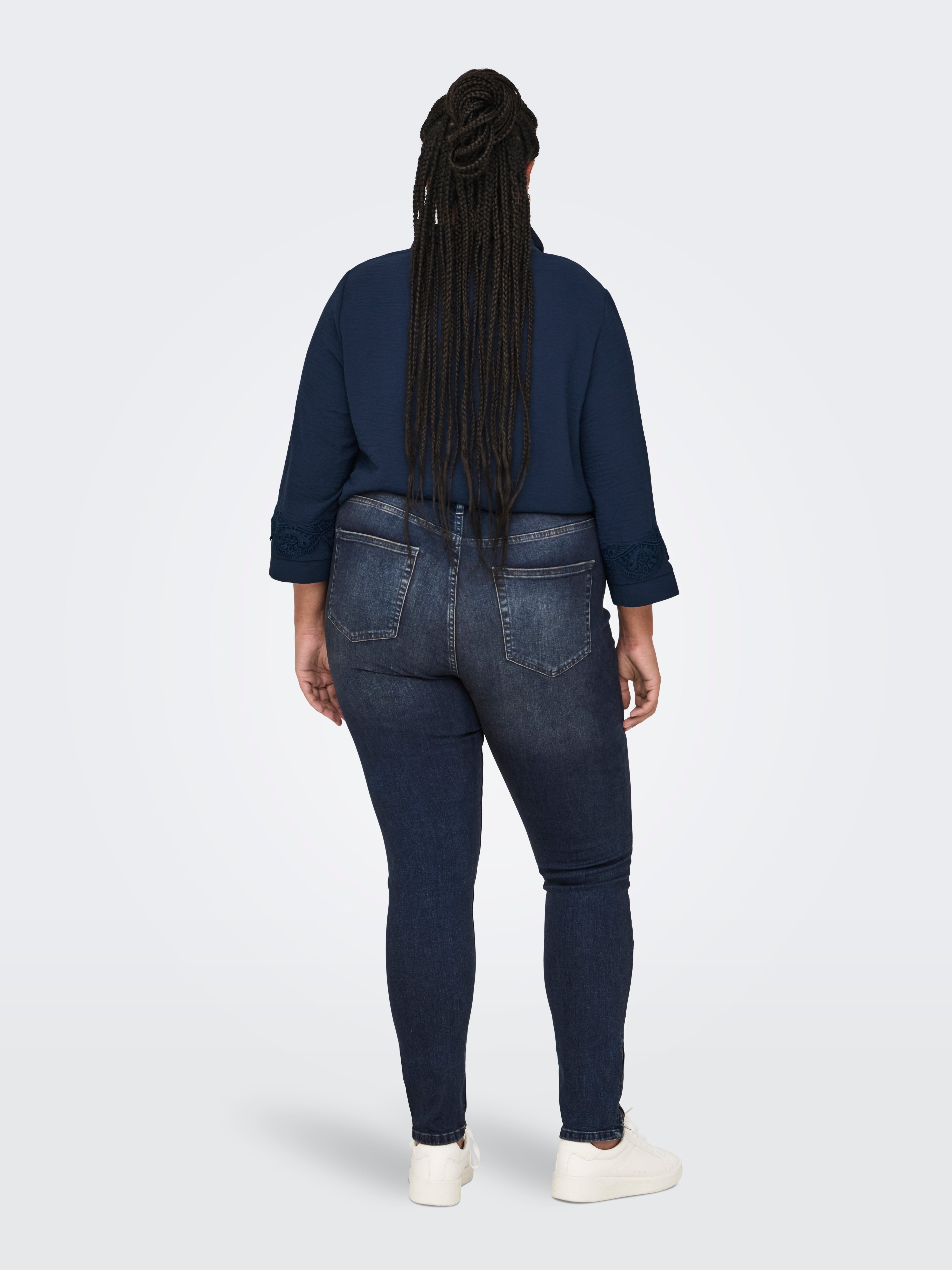 CARCROSBY Hohe Taille Skinny Fit Jeans Washed Black