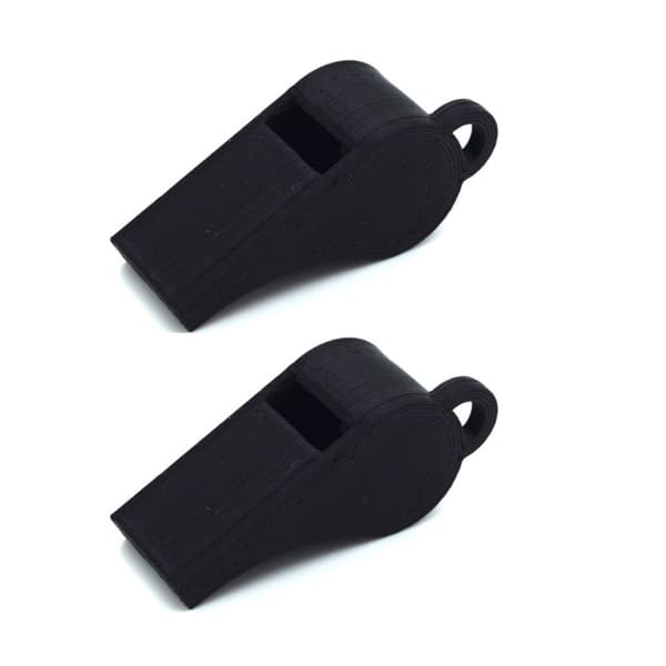 Fløyte 2-pack PLA plastic 118+ Db vissla svart