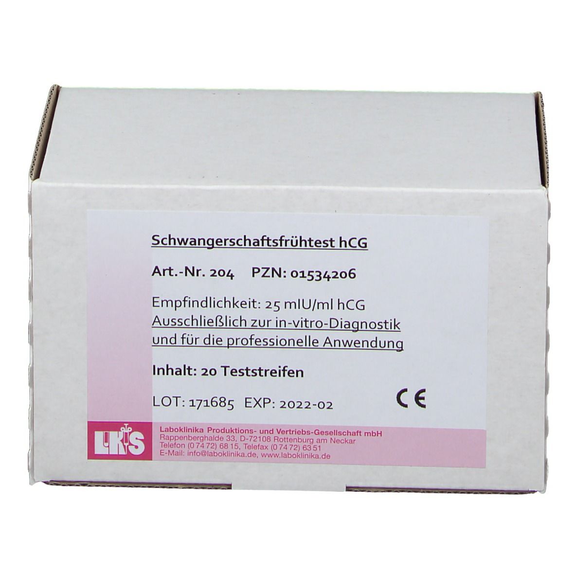 LKS® hCG-Schwangerschaftsfrühtest