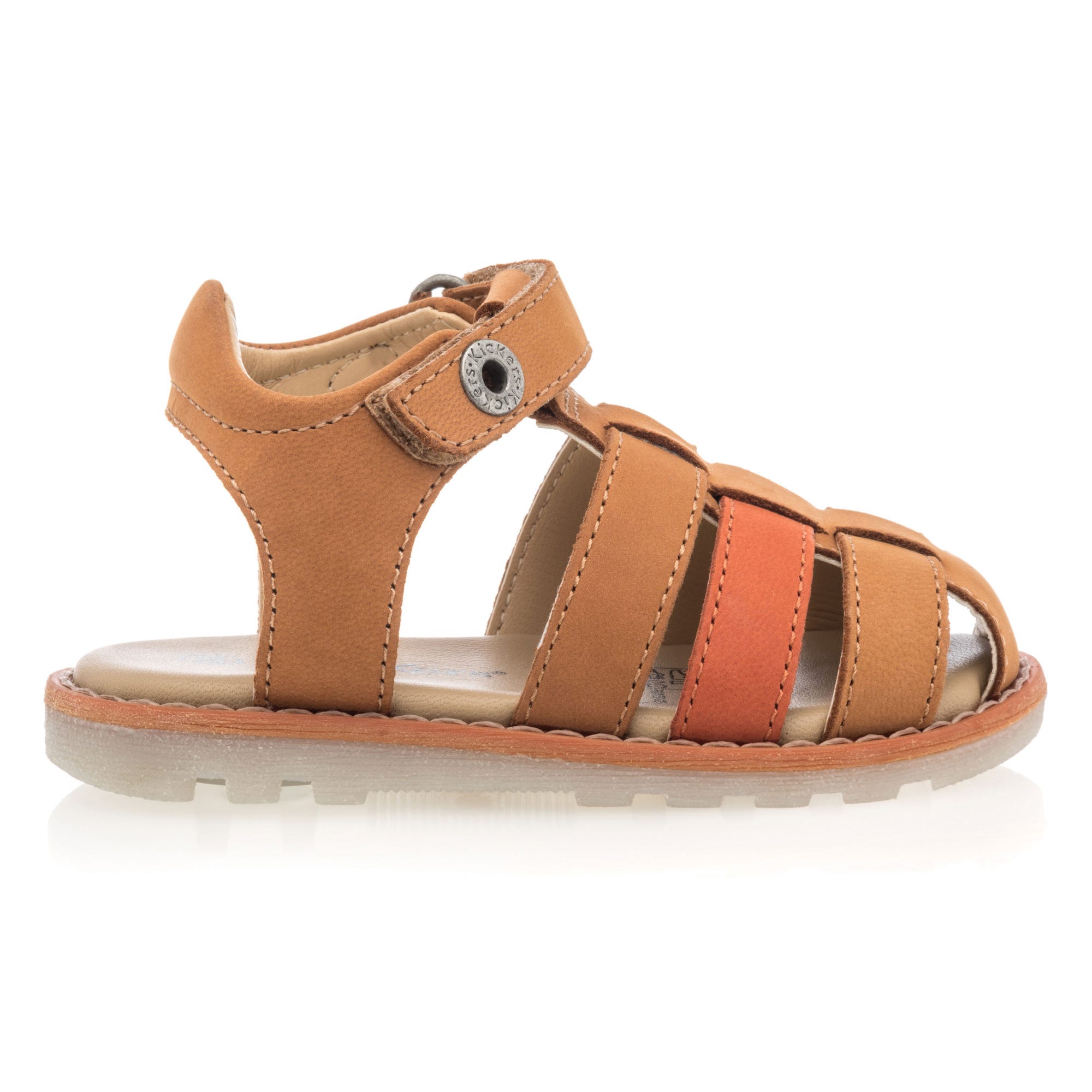 Sandales Garçon en cuir cognac