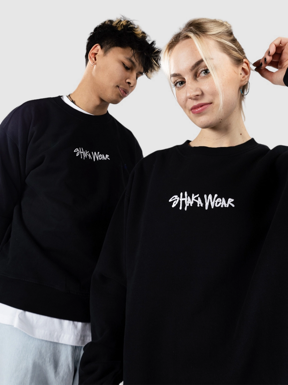Shaka Wear Logo Crewneck Sweater black