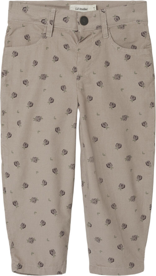 Lil' Atelier NMFBELLA SHAP NOLA CORD PANT 8260-M Gray morn/floral