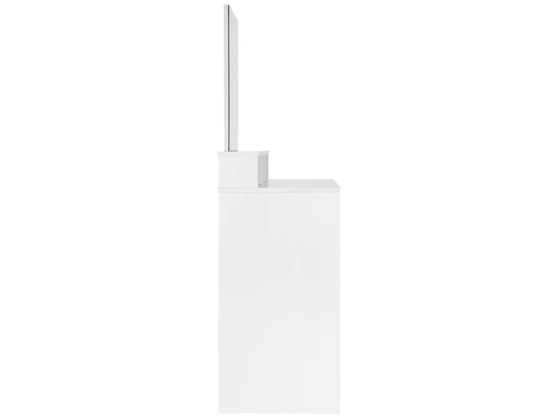 Coiffeuse avec miroir table de maquillage MDF blanc 80x40x140 cm ML-DESIGN