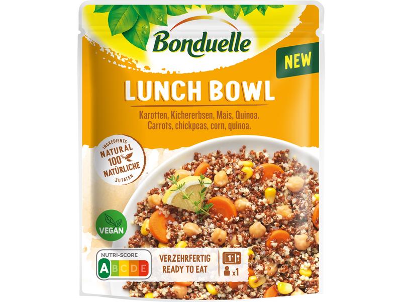 Bonduelle Fertiggericht Lunch Bowl Quinoa 250 g Verzehrfertige Mahlzeit aus Hülsenfrüchten, Getreide und Gemüse