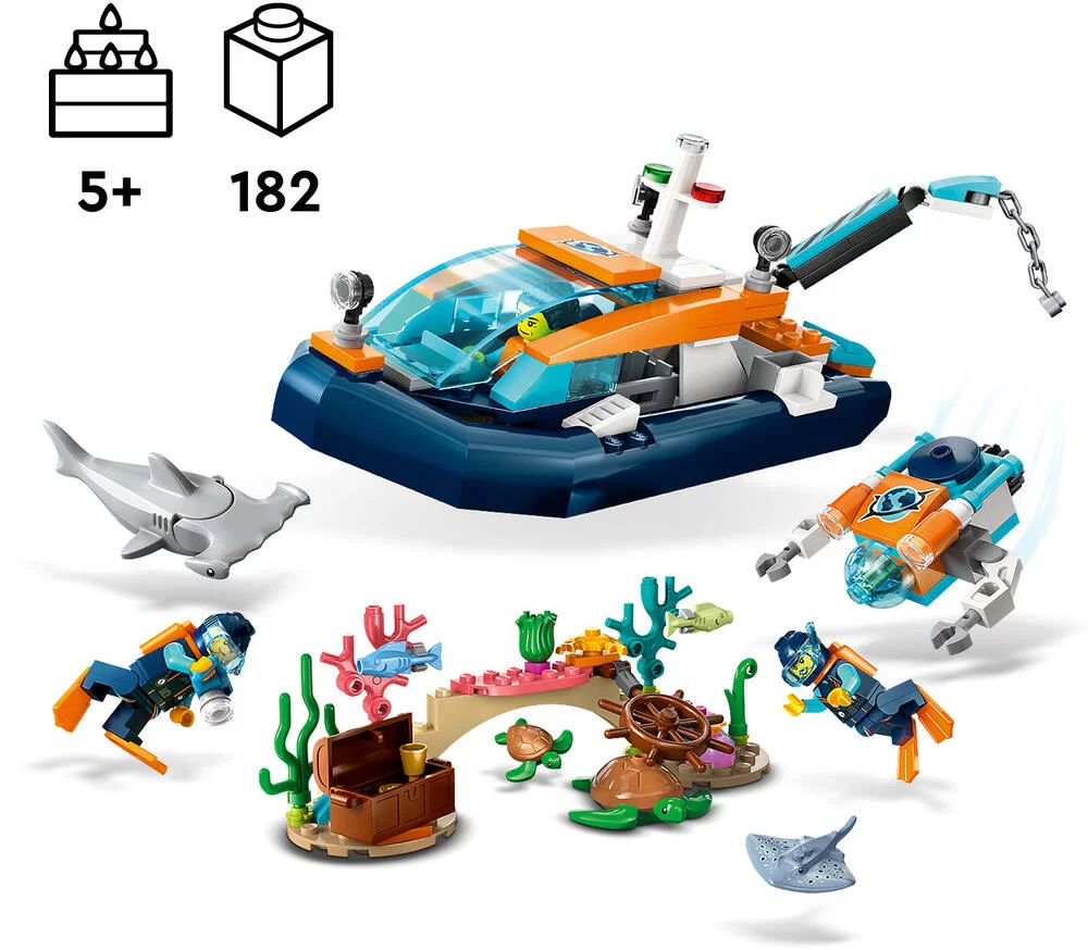 LEGO®CITY 60377 - LE BATEAU D’EXPLORATION SOUS-MARINE