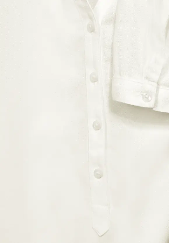Basic Bluse in Unifarbe - off white