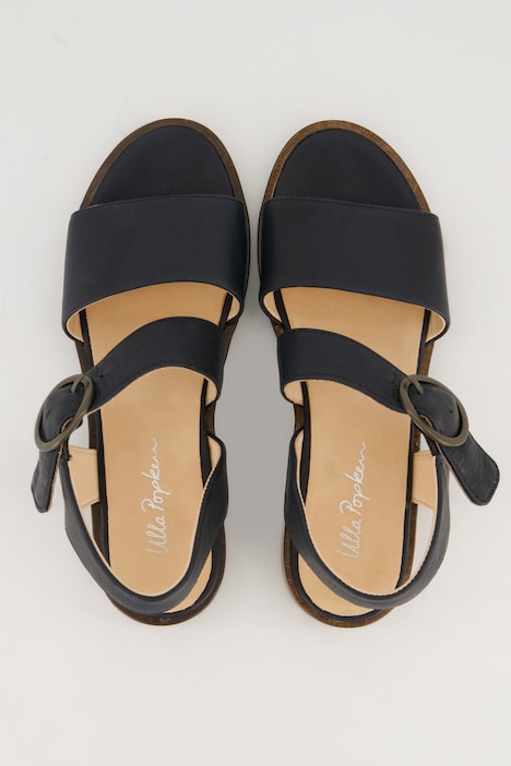 Leder-Sandaletten, Schnallen, Weite H