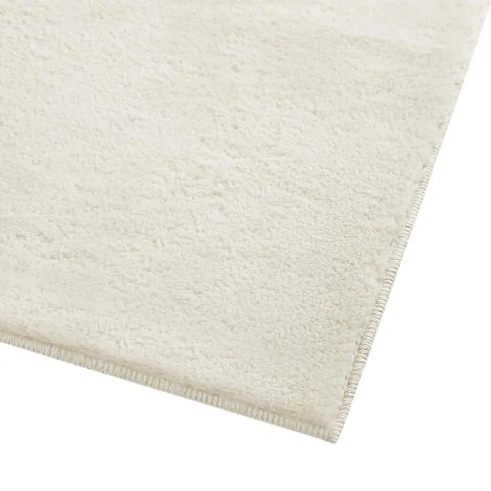 tectake® Kortpolig vloerkleed Soft Zone 160 x 230 cm - Crème