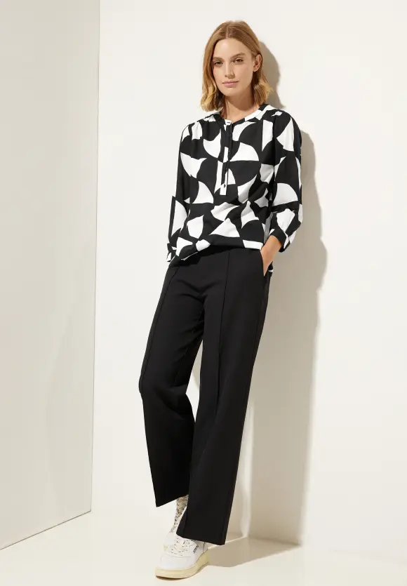 Bluse mit Knopfleiste - Black