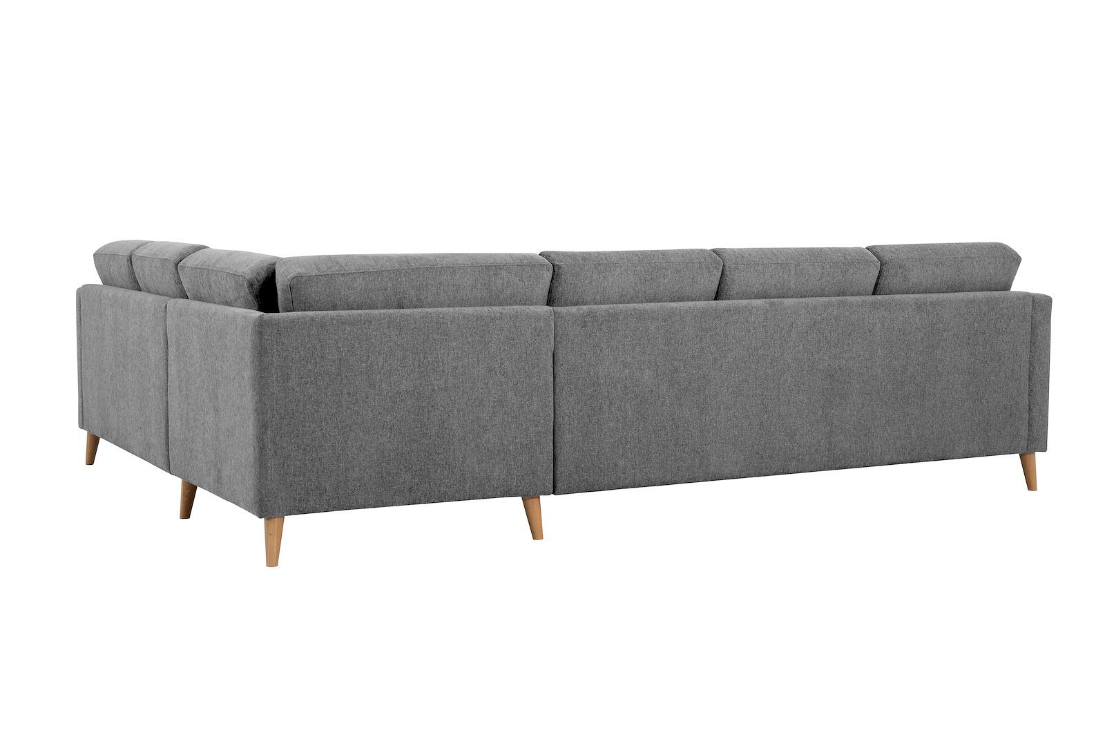 Eden hjørnesofa 32 hjørne i tekstil Thor 3 Grey med ben i eik natur (15137).