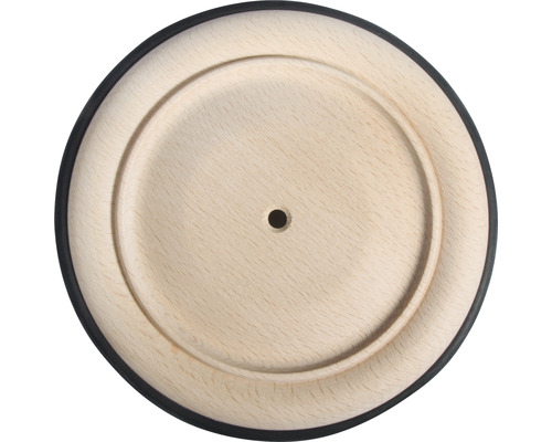 Houten wiel met rubberen ring, 140 mm ø