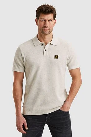 PME Legend Poloshirt Knitted Ecru PPSS2502853-910 kopen