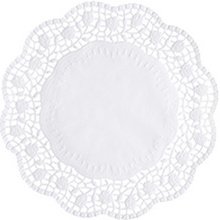 Napperon, rond, diamètre: 320 mm, blanc