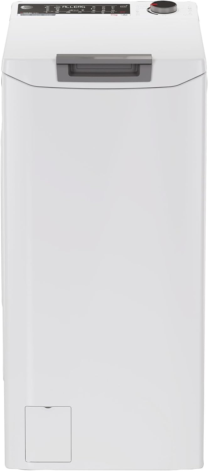 Hoover Toplader Waschmaschine THOS476TM5-S 7 kg I Smarte Bedienung mit Wi-Fi und Bluetooth I Nachlegefunktion I Mix Power System I 1400 U/min Schleuderdrehzahl I Weiß