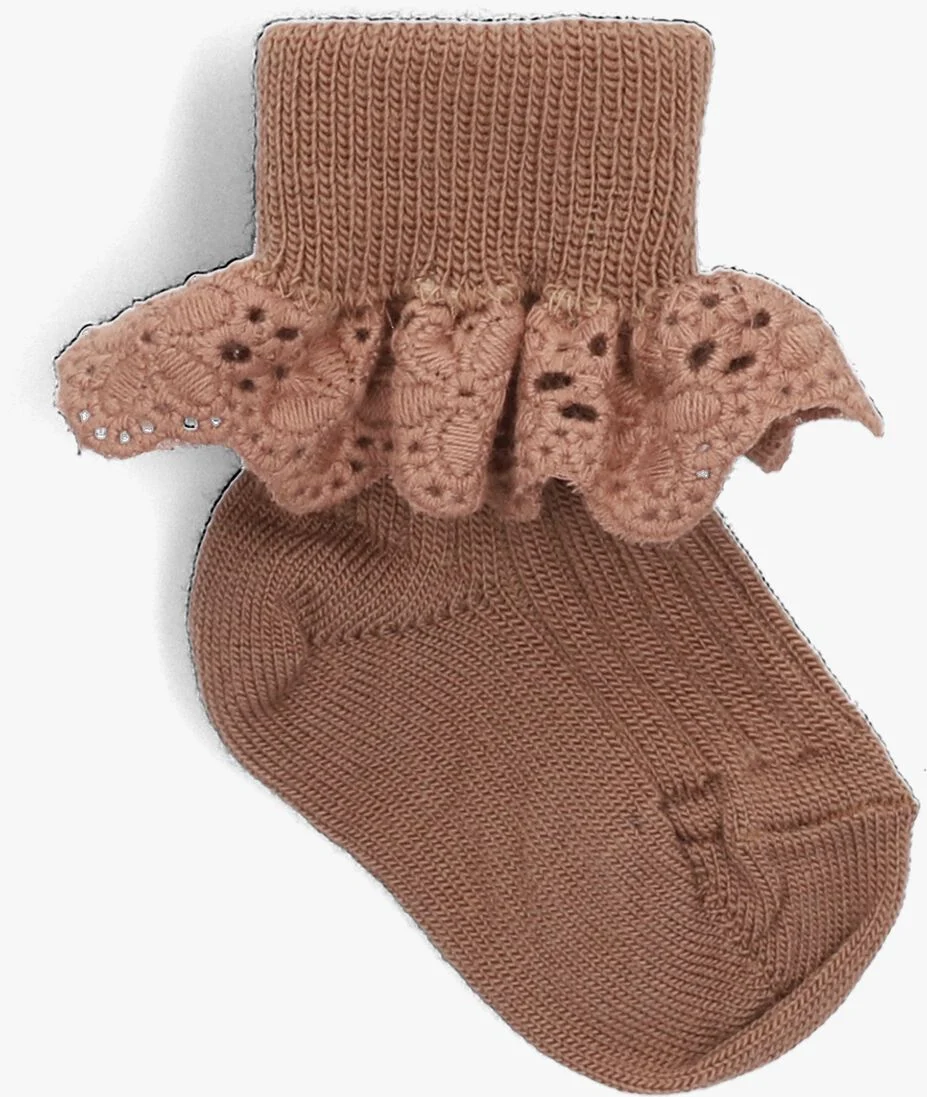 MP DENMARK bruine mp denmark sokken lea socks with lace